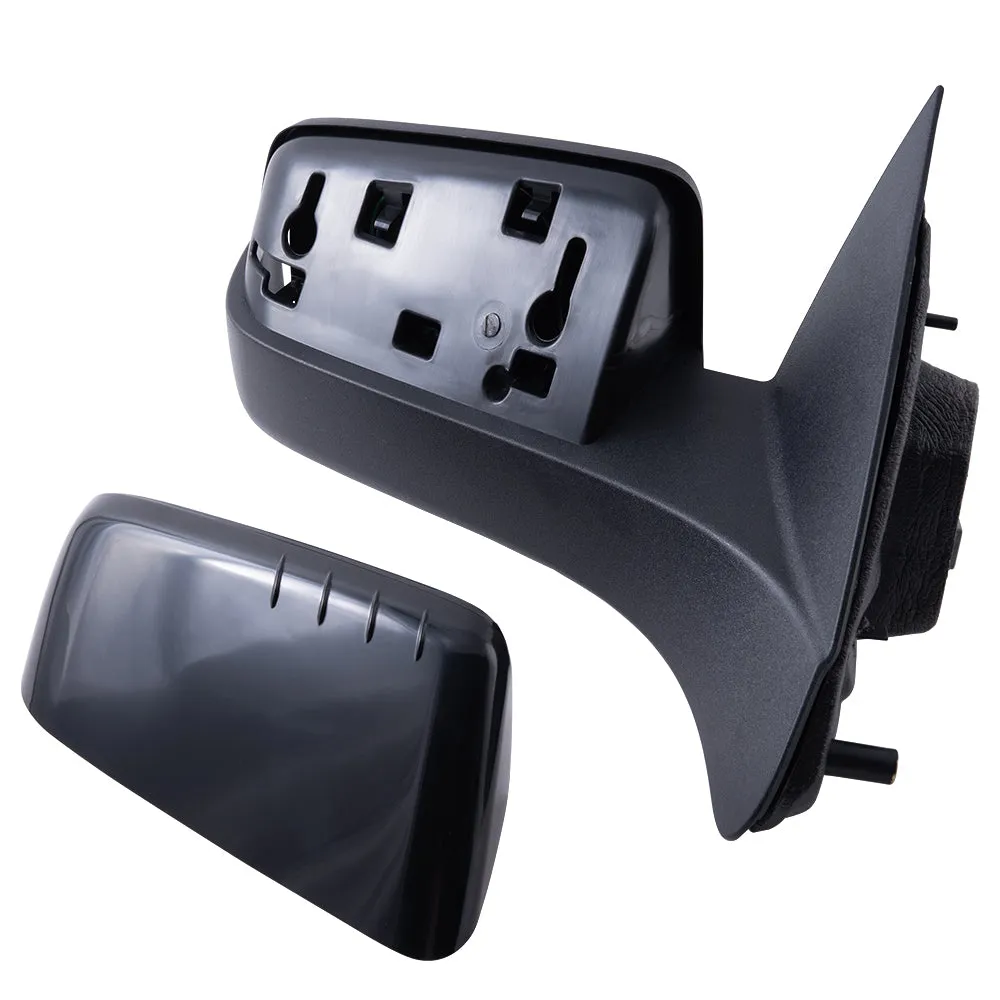 2008-2011 Ford Focus Power Mirror With Heat Textured Black Base With Paint To Match Black Cover Set LH RH