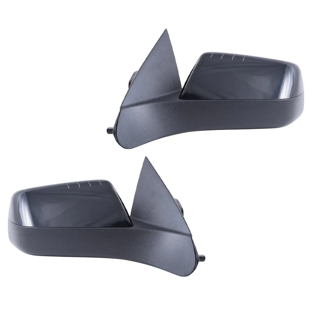 2008-2011 Ford Focus Power Mirror With Heat Textured Black Base With Paint To Match Black Cover Set LH RH