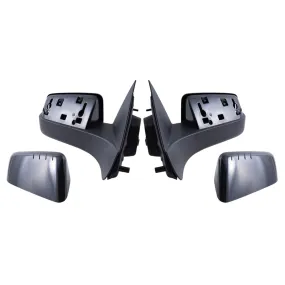 2008-2011 Ford Focus Power Mirror With Heat Textured Black Base With Paint To Match Black Cover Set LH RH