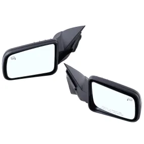 2008-2011 Ford Focus Power Mirror With Heat Textured Black Base With Textured Black Cover Set LH RH