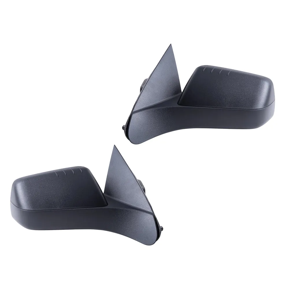 2008-2011 Ford Focus Power Mirror With Heat Textured Black Base With Textured Black Cover Set LH RH