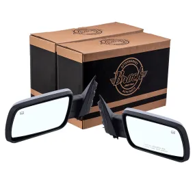 2009-2012 Ford Flex Power Mirror Chrome Cover With Heat-Puddle Light-Memory Set LH RH