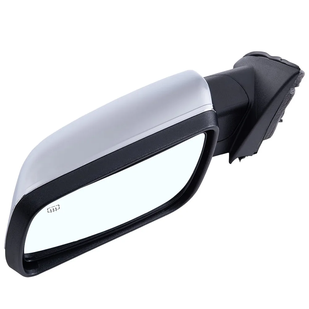 2009-2012 Ford Flex Power Mirror Chrome Cover With Heat-Puddle Light-Memory Set LH RH