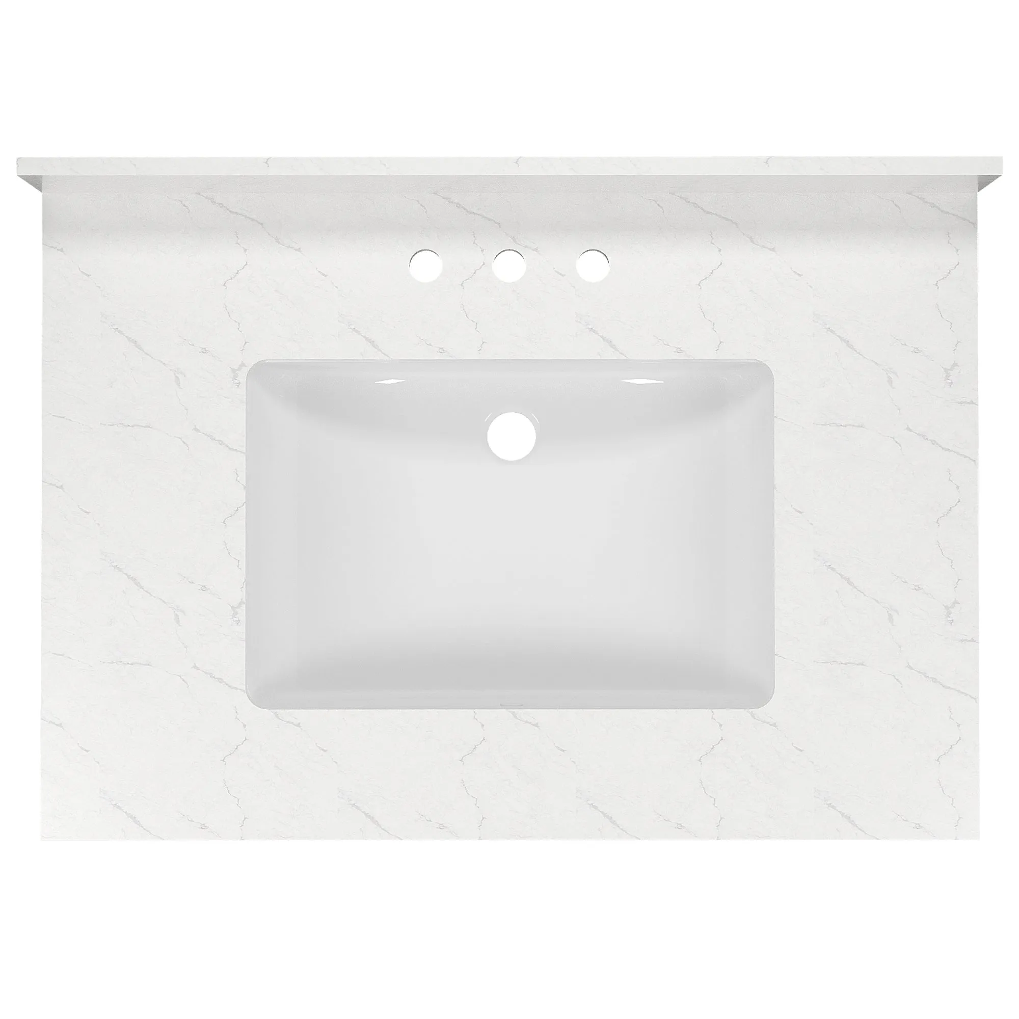 31.1" Rectangular Vanity Top Sink, Overflow Hole