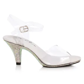 315-VANITY 3" Sandal With Rhinestone Heel