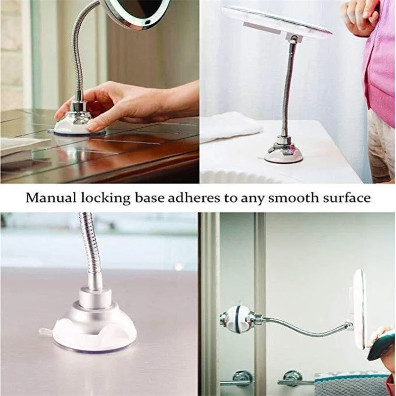 360 Rotates Magnifying LED Lighted Makeup Mirror