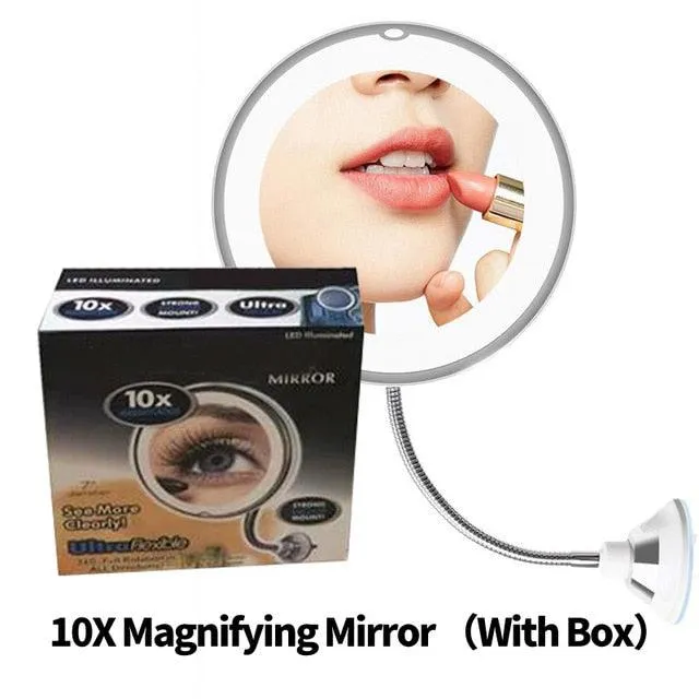 360 Rotates Magnifying LED Lighted Makeup Mirror