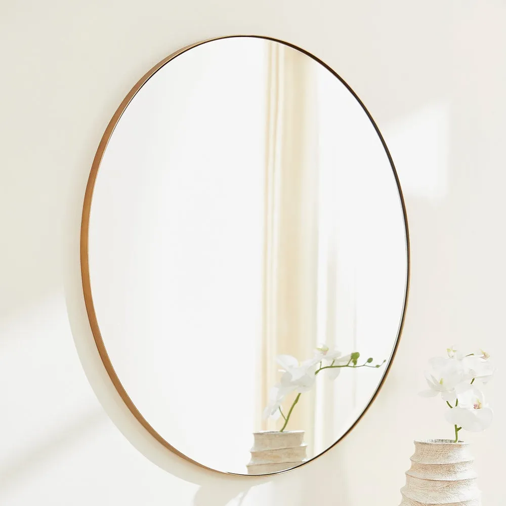 36" ROUND MIRROR- GOLD