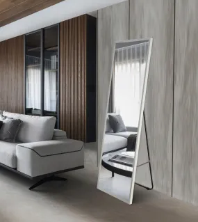 62*20 Full Length Mirror with LED Lights, Free Standing Tall Mirror, Lighted Floor Mirror, Wall Mounted Hanging Mirror, Full Body Mirror w/Dimming & 3 Color Lighting for Bedroom