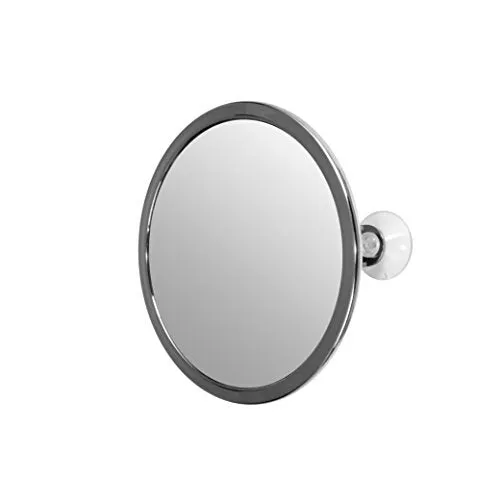6" Suction Mount Mirror - 5X Magnifying Vanity Makeup Mirror with 3-Point Super Suction, Pivoting, Rotating and Locking Suction