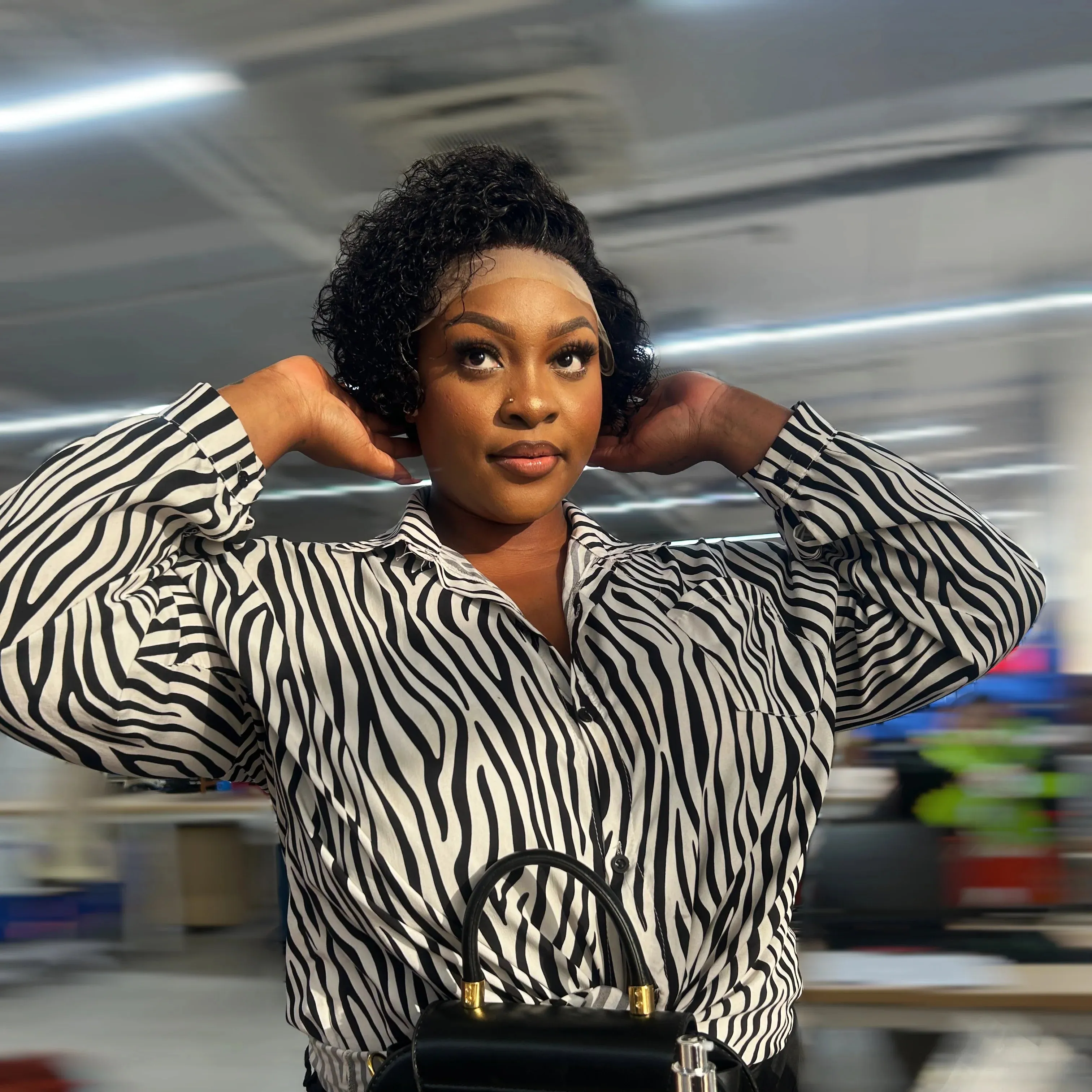 8 inch Short Curly Pixie Cut 13"x4" Frontal Lace Wig Pre-Bleached Knots Brazilian Human Virgin Hair 150% Density