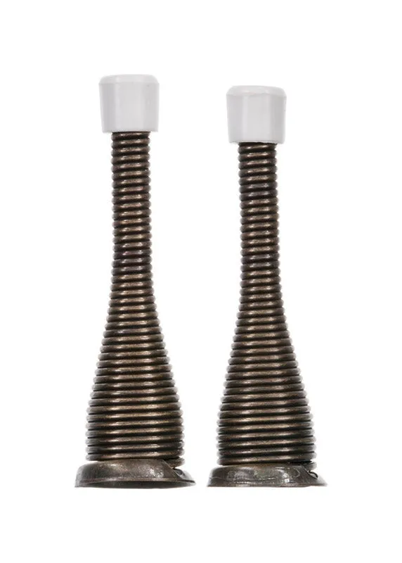 Ace 3 in. W Metal Antique Gold Spring Broad Base Door Stop Mounts to door and wall