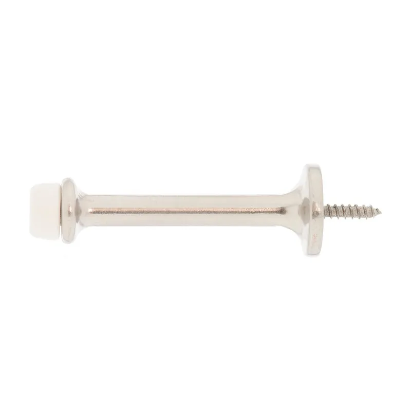 Ace Metal Satin Nickel Silver Rigid Door Stop Mounts to door and wall
