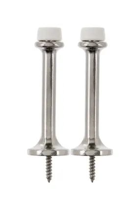 Ace Metal Satin Nickel Silver Rigid Door Stop Mounts to door and wall