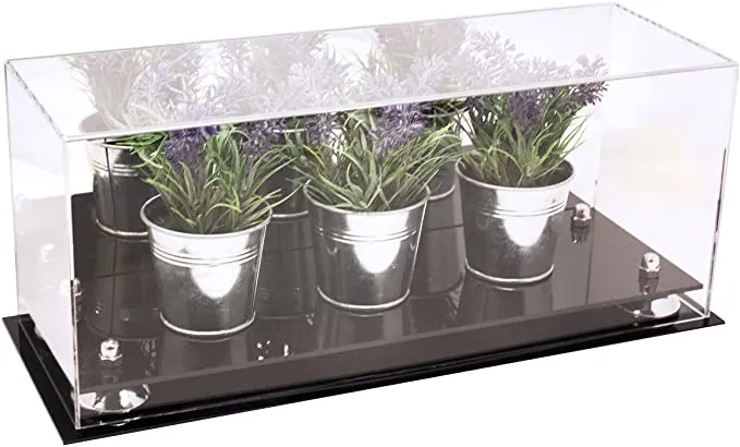 Acrylic Versatile Display Case  17 X 6 X 7 Mirror No Wall Mounts (V46/A019)