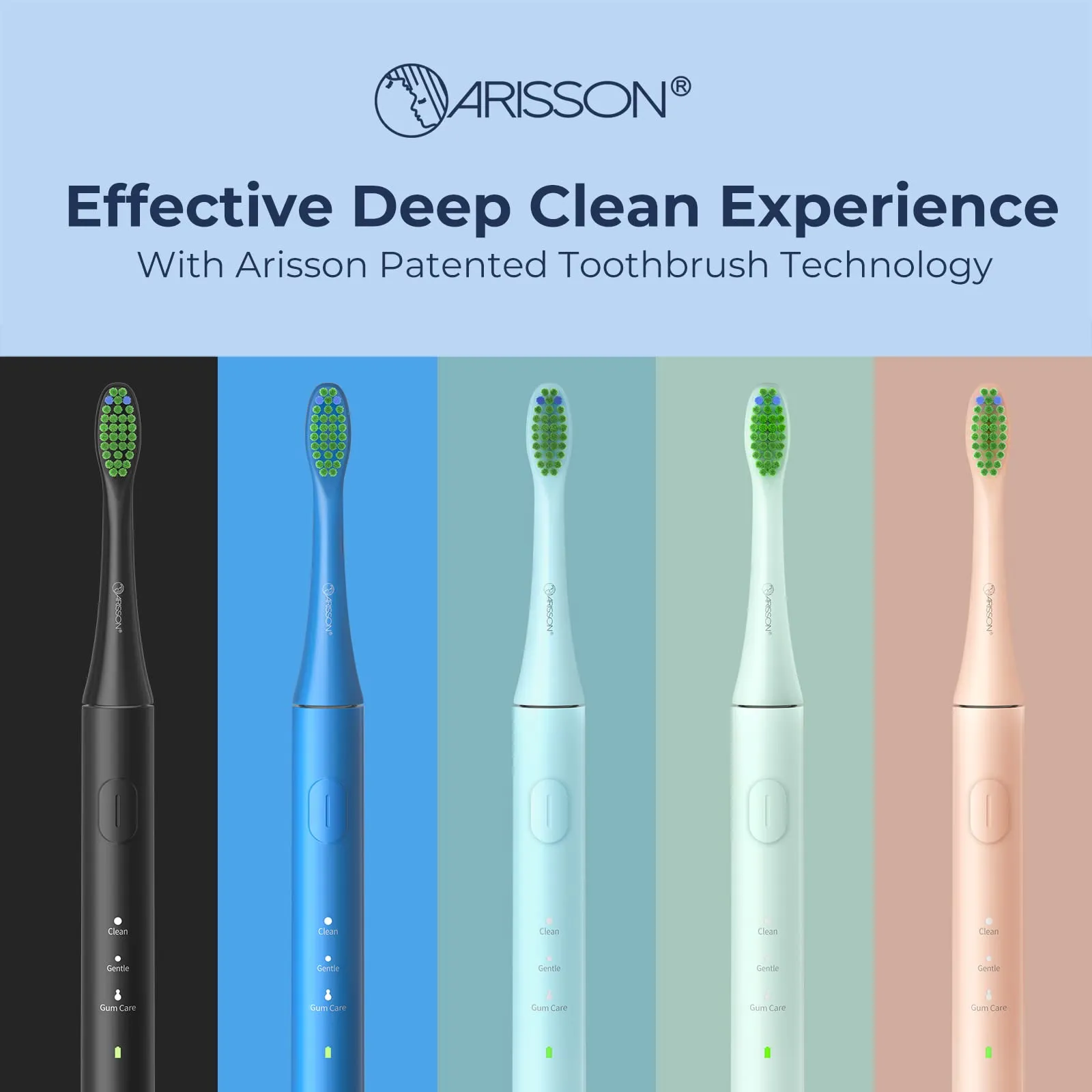 ARISSON Sonic Electric Toothbrush for Adults and Kids, 40,000 VPM Power Toothbrush, 1.5H Fast Charge Ultrasonic Electric Toothbrushes with 2 Minutes Smart Timer, 1.6 Oz Travel Toothbrush, Peach Orange