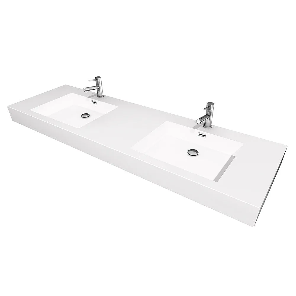 Axa 72 inch Double Bathroom Vanity - Dove Gray