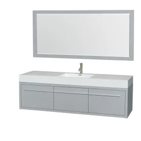 Axa 72 inch Single Bathroom Vanity - Dove Gray