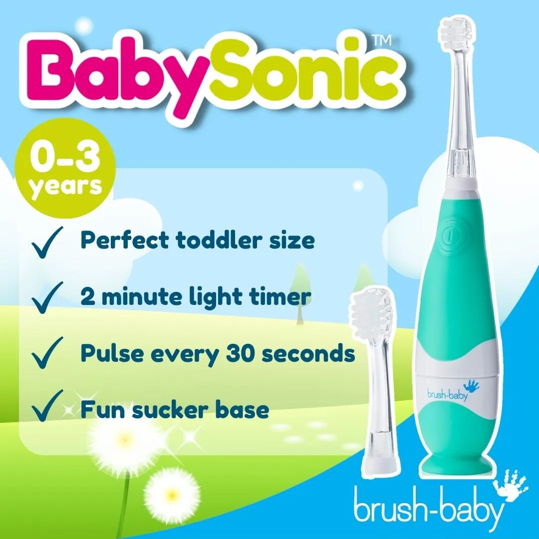 BabySonic® Teal Electric Toothbrush for Toddlers (Pack of 2)