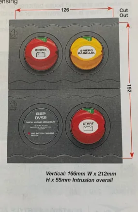 BEP Contour Connect Battery Distribution Cluster with VSR- Single Engine Two Battery Banks