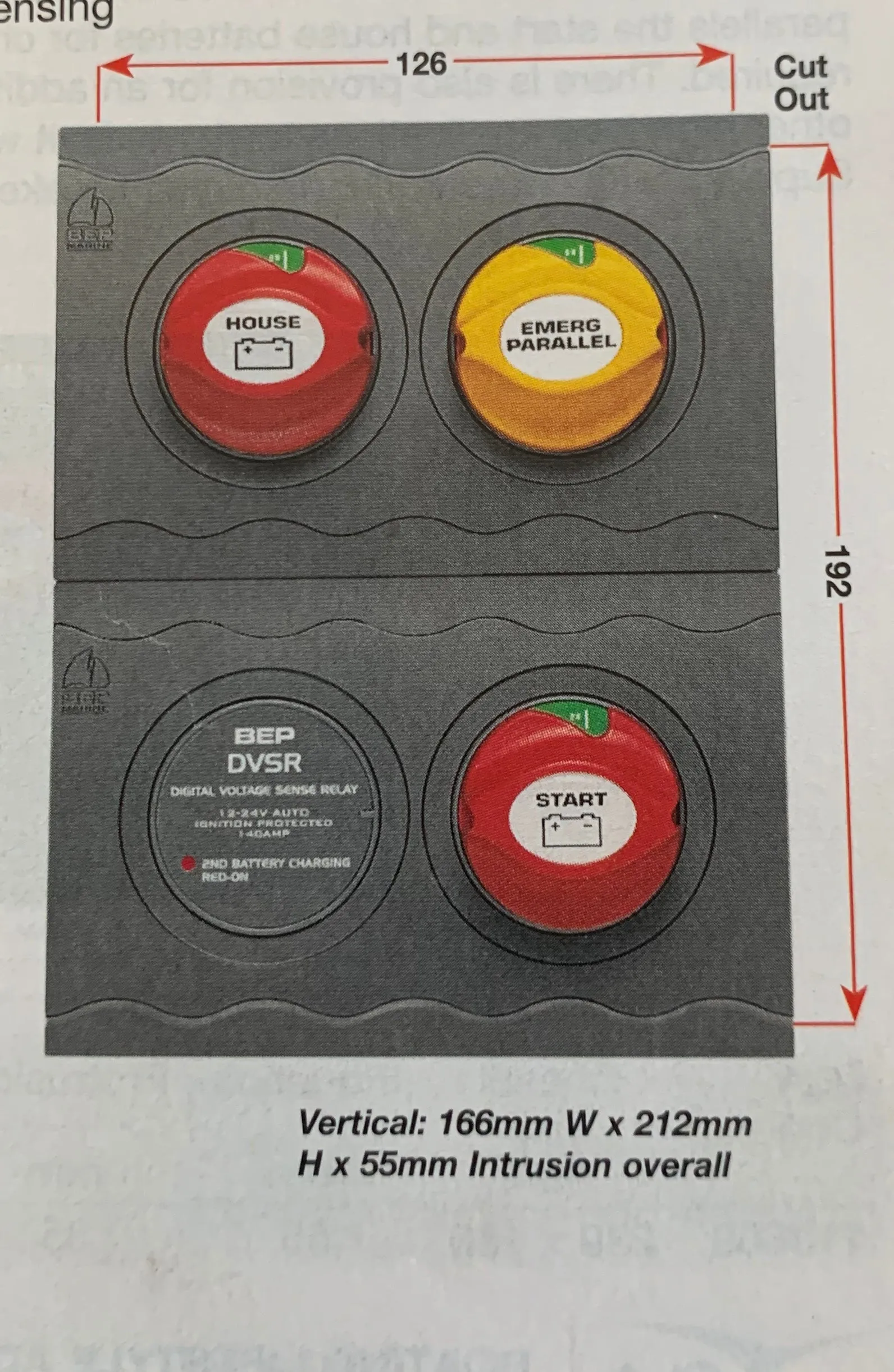 BEP Contour Connect Battery Distribution Cluster with VSR- Single Engine Two Battery Banks