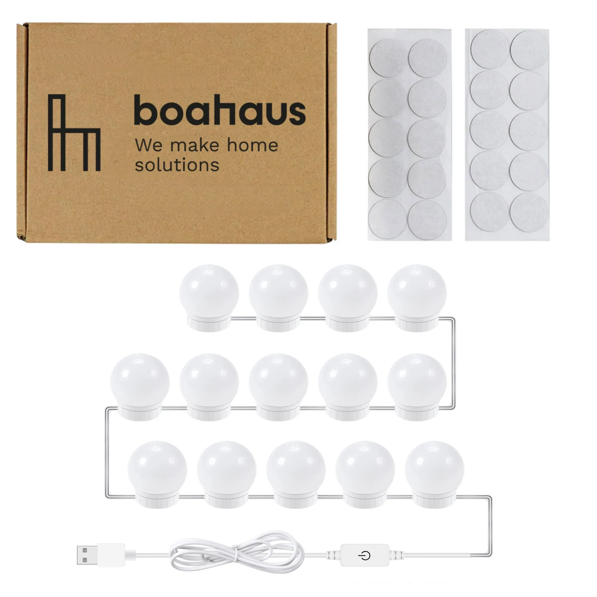 Boahaus Hollywood Light Bulbs – 14 Dimmable LED Bulbs | Professional Makeup Lighting