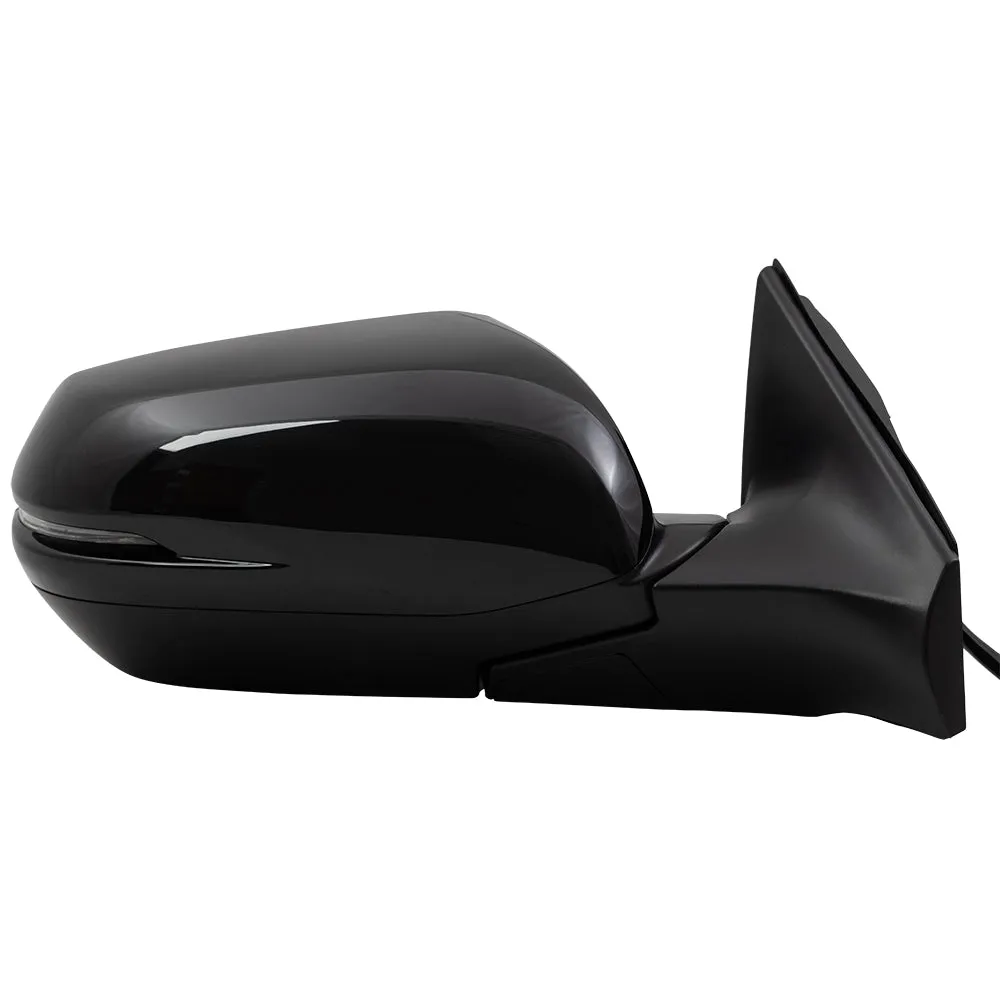 Brock Aftemarket Replacement Driver Left Passenger Right Power Mirror Paint to Match Black with Heat-Signal-Blind Spot Detection Compatible with 2017-2022 Honda CR-V EX/EX-L/Touring/Black Edition
