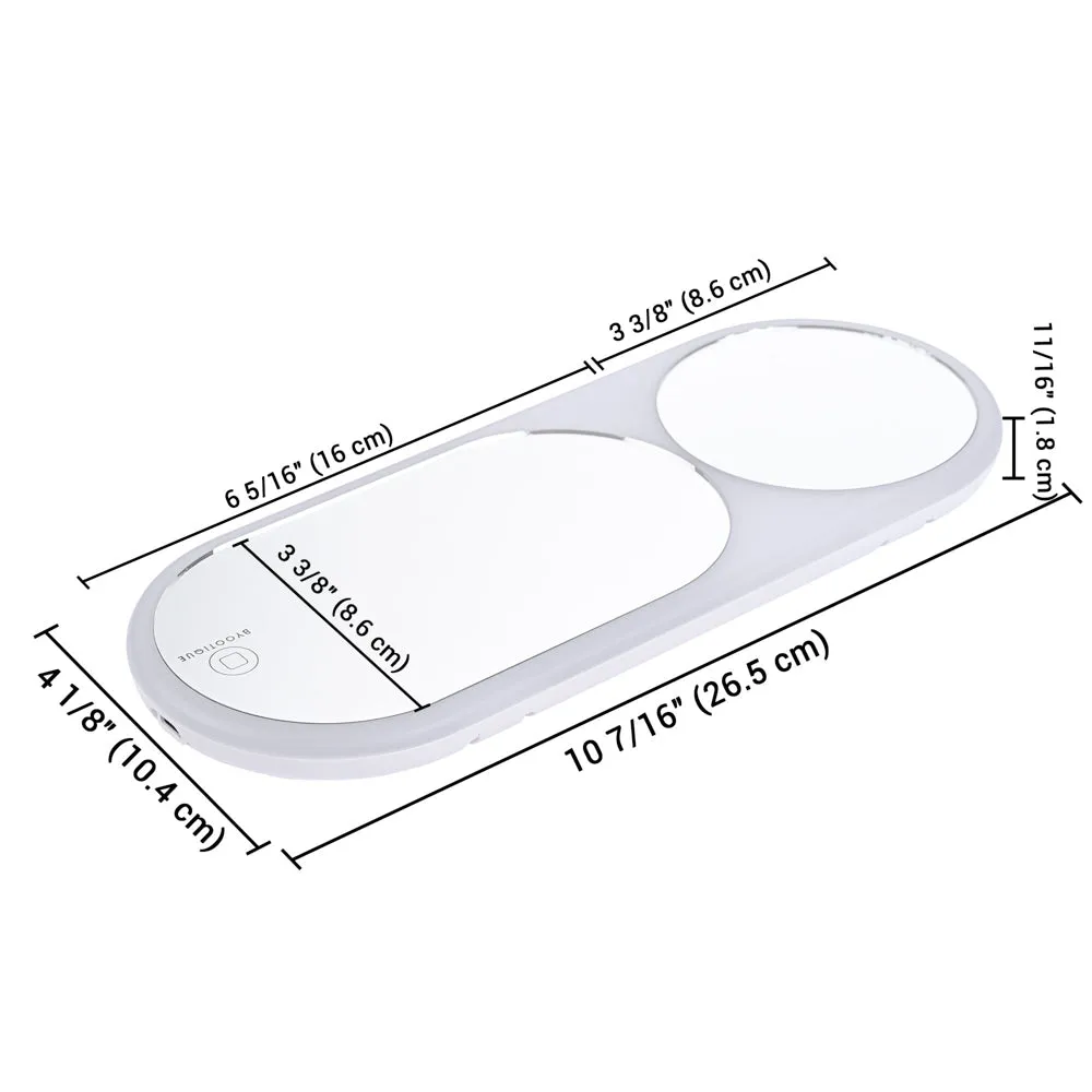 Byootique 6500K Car Sun Visor Mirror with LED Lights 1/3X Magnification