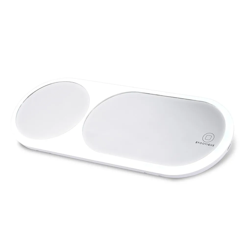 Byootique 6500K Car Sun Visor Mirror with LED Lights 1/3X Magnification
