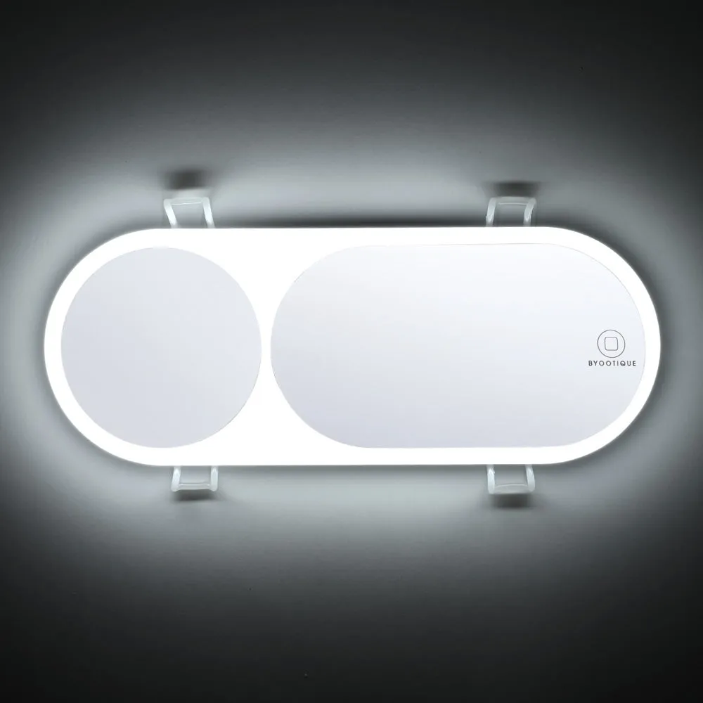Byootique 6500K Car Sun Visor Mirror with LED Lights 1/3X Magnification