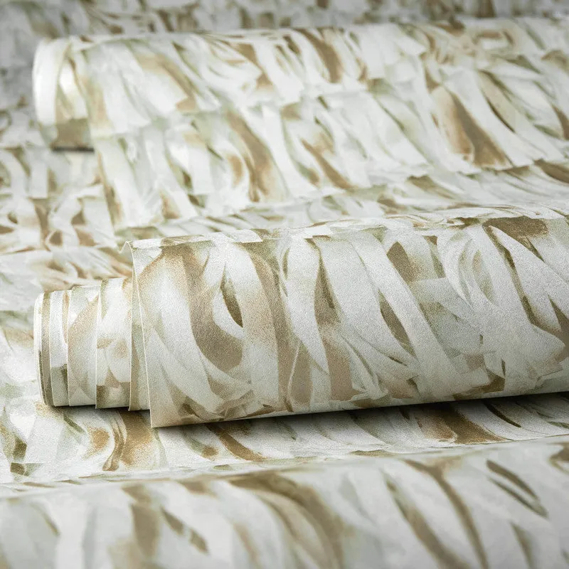 Calma Paper Strips Wallpaper in Sage