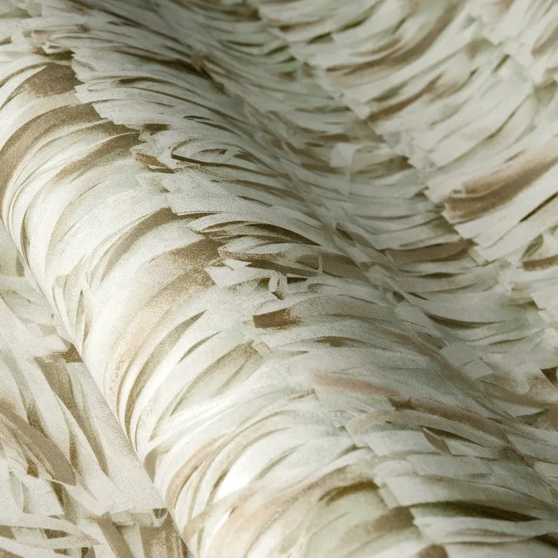 Calma Paper Strips Wallpaper in Sage