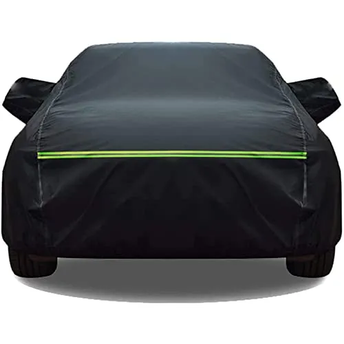 Car Cover Compatible with Volkswagen VW lD.3 ID.4 T-Cross T-ROC UP! All-Weather Protection Outdoor Car Cover Waterproof Windproof dust-Proof Anti-Snow (Color : Black, Size : ID.4)