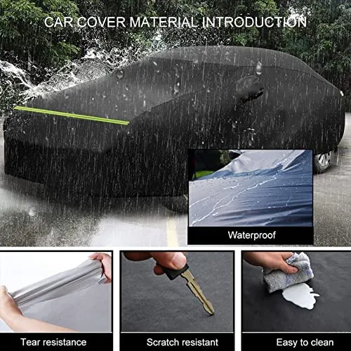 Car Cover Compatible with Volkswagen VW lD.3 ID.4 T-Cross T-ROC UP! All-Weather Protection Outdoor Car Cover Waterproof Windproof dust-Proof Anti-Snow (Color : Black, Size : ID.4)