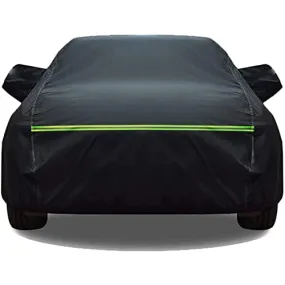 Car Cover Compatible with Volkswagen VW lD.3 ID.4 T-Cross T-ROC UP! All-Weather Protection Outdoor Car Cover Waterproof Windproof dust-Proof Anti-Snow (Color : Black, Size : ID.4)