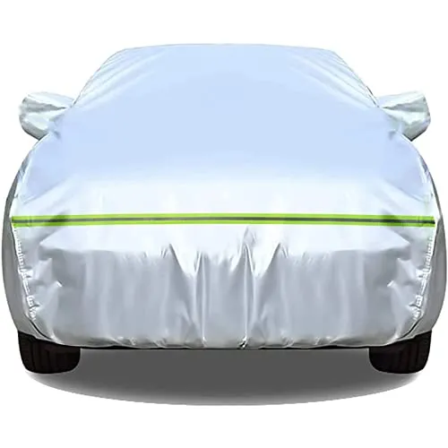 Car Cover Compatible with Volkswagen VW lD.3 ID.4 T-Cross T-ROC UP! All-Weather Protection Outdoor Car Cover Waterproof Windproof dust-Proof Anti-Snow (Color : Silver, Size : ID.4)