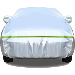 Car Cover Compatible with Volkswagen VW lD.3 ID.4 T-Cross T-ROC UP! All-Weather Protection Outdoor Car Cover Waterproof Windproof dust-Proof Anti-Snow (Color : Silver, Size : ID.4)