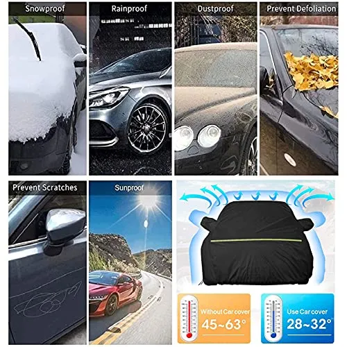 Car Cover Compatible with Volkswagen VW lD.3 ID.4 T-Cross T-ROC UP! All-Weather Protection Outdoor Car Cover Waterproof Windproof dust-Proof Anti-Snow (Color : Silver, Size : ID.4)