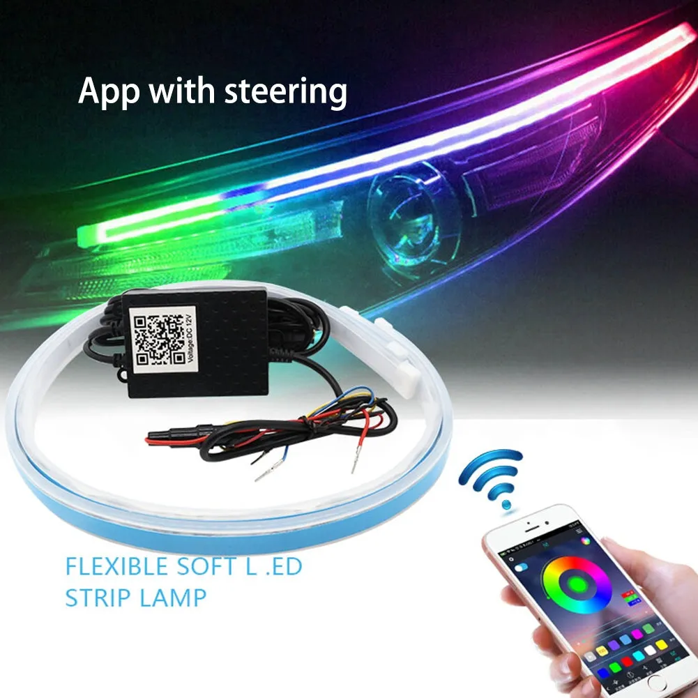 Car  Sequential  Light Flowing Rgb Daytime Running Light Drl
