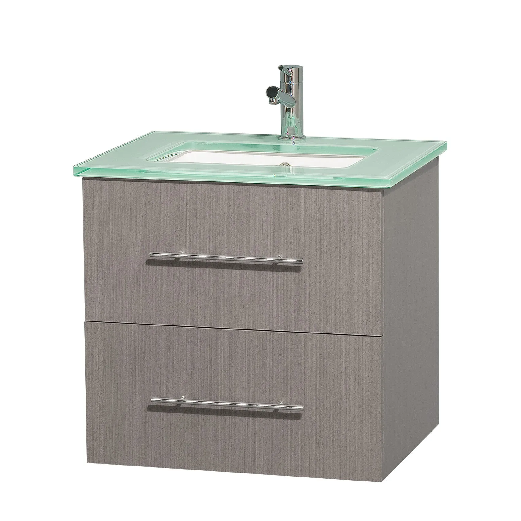 Centra 24 inch Single Bathroom Vanity Set - Gray Oak