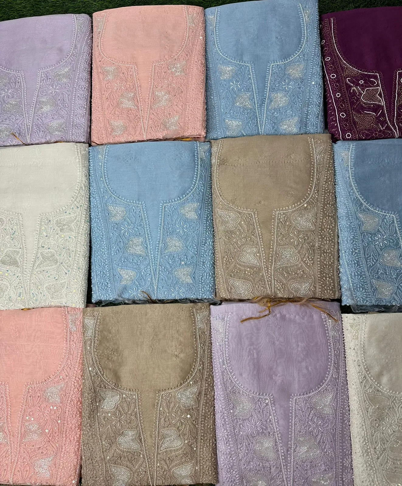 Chanderi Silk Shirt & Dupatta with Lucknowi Chikan Work