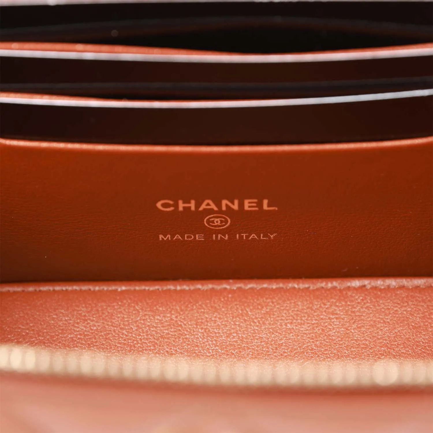 Chanel Small Top Handle Vanity Case Brown Lambskin Brushed Gold Hardware