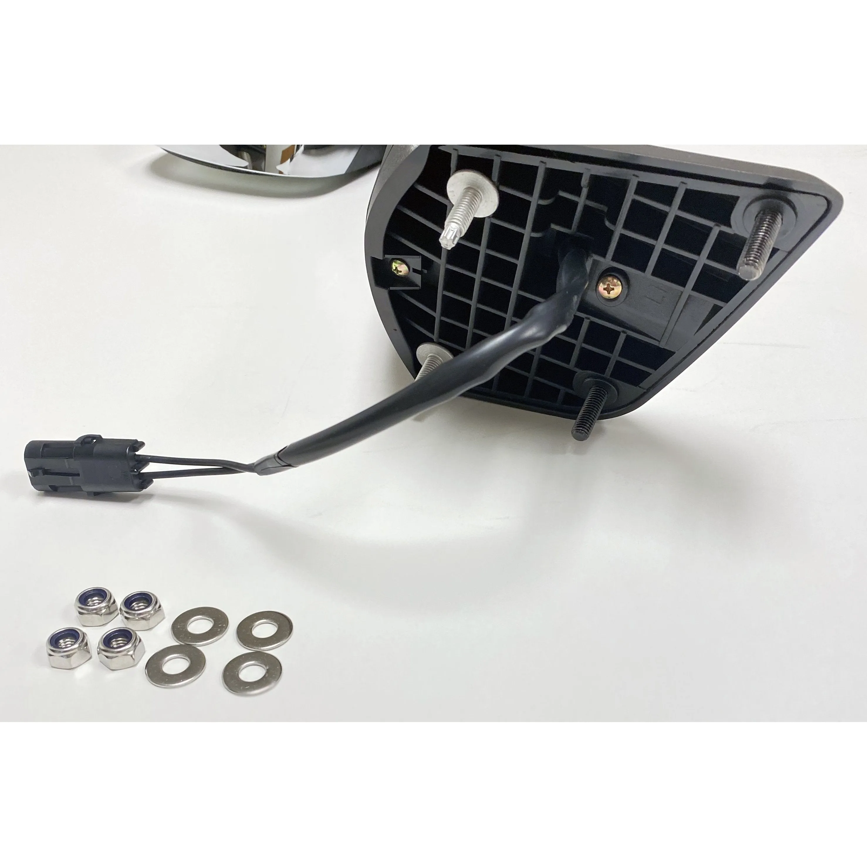 Chrome Heated Hood Mirror Replacement For Freightliner Cascadia 2018  Driver Side | F247749
