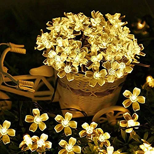 Citra 28 Led 10M Crystal Flower Copper String Light for Christmas Xmas Diwali and Other Festival Decorations - Warm White Colour
