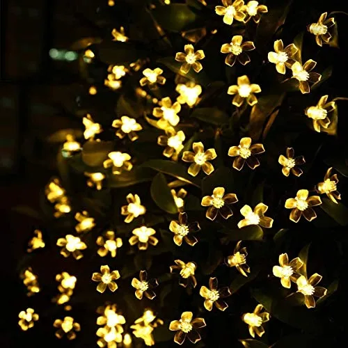 Citra 28 Led 10M Crystal Flower Copper String Light for Christmas Xmas Diwali and Other Festival Decorations - Warm White Colour