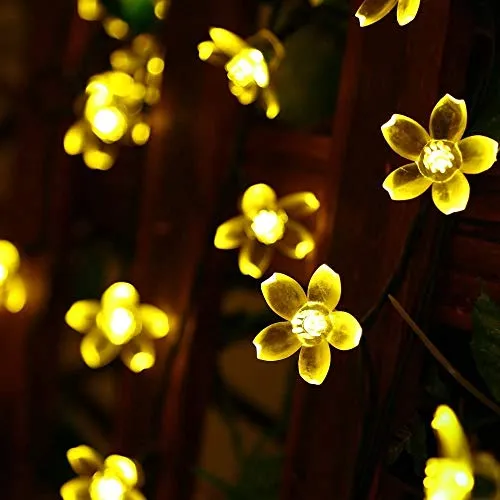 Citra 28 Led 10M Crystal Flower Copper String Light for Christmas Xmas Diwali and Other Festival Decorations - Warm White Colour