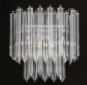 Clear Murano Prismatic Glass Wall Light