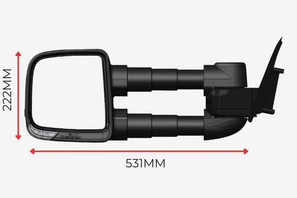 Clearview Compact Towing Mirror for Toyota Land Cruiser 300 VX 2022 