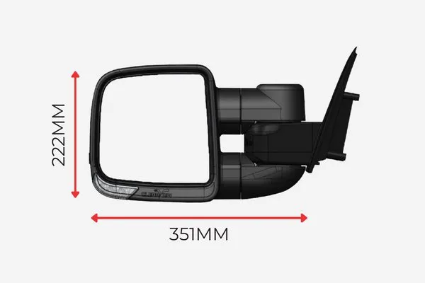 Clearview Compact Towing Mirrors for Ford Everest Next Gen 2022- Feb 2023