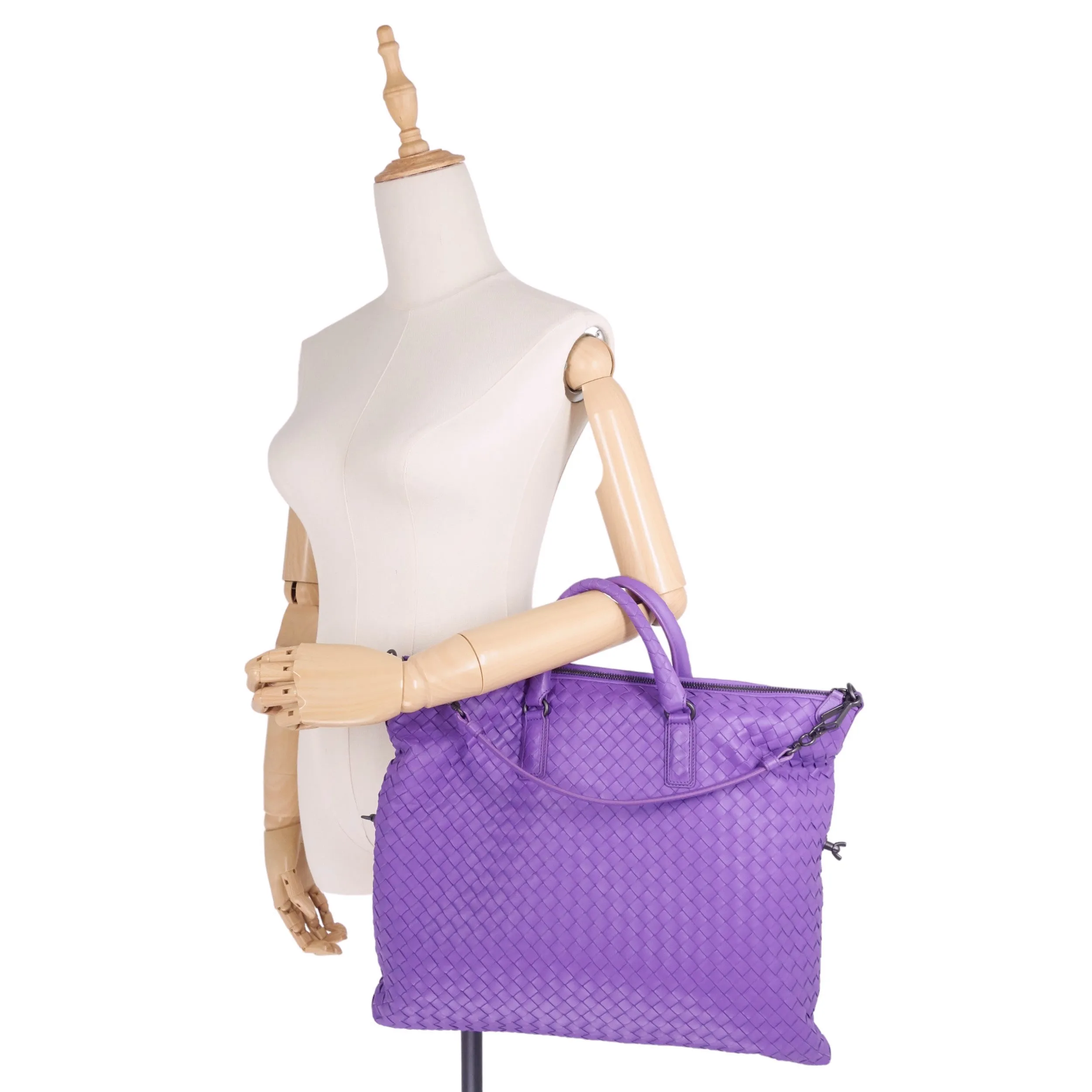 Convertible Intrecciato Nappa Leather Medium Tote Bag